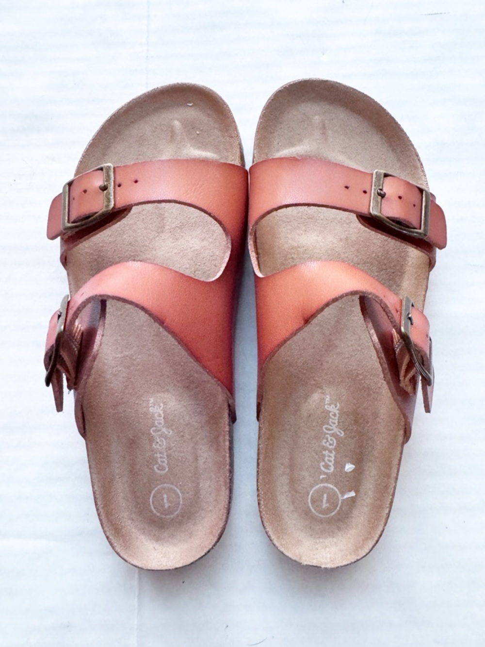 Drew New Two Band Sandals in Dark Tan NWOT Size 1